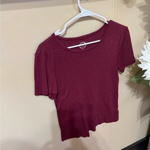 24/7 Comfort Apparel Maroon Short Sleeve Tee